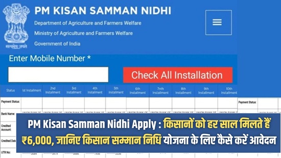 Kisan Samman Nidhi Apply