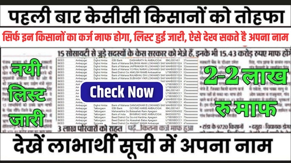 Today Karj Mafi List